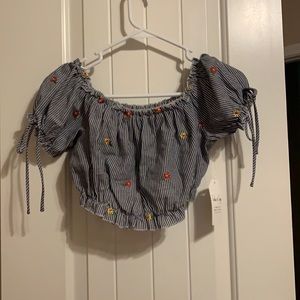 Off the shoulder crop top